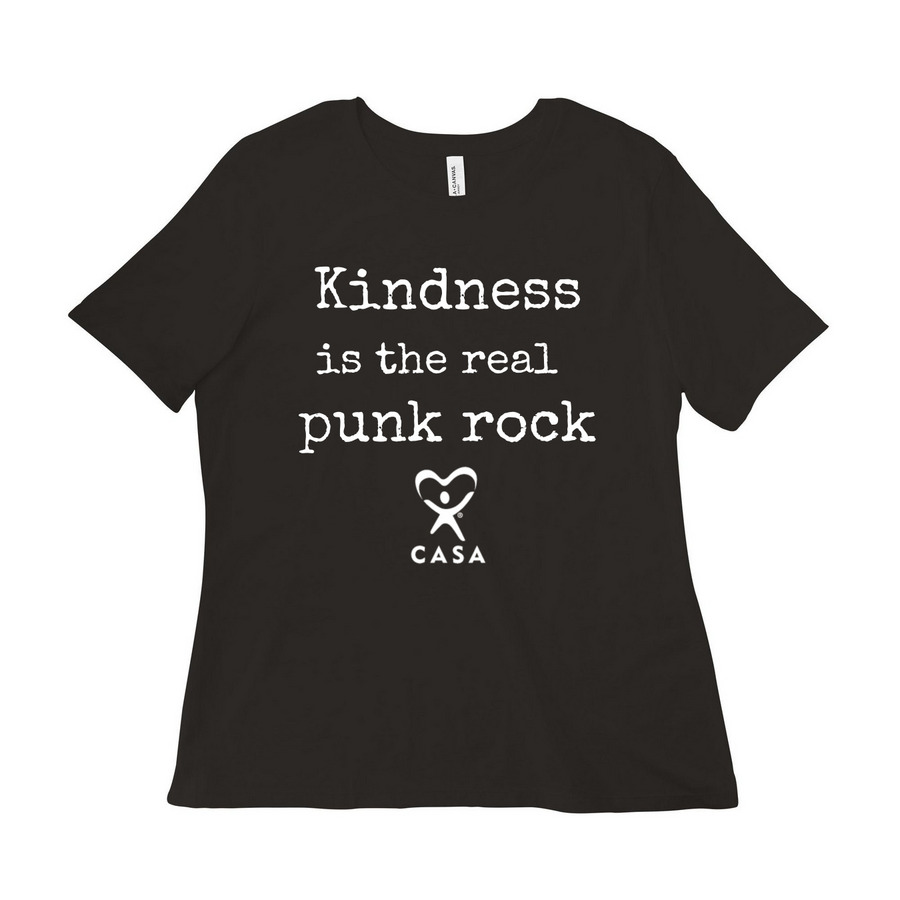 Kindness is Punk Rock tee, a Black Women?s Relaxed Cotton Tee