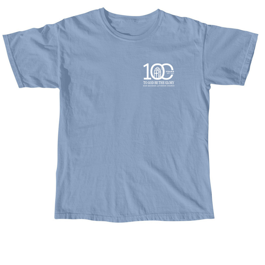 OSKC Centennial: Window T-shirt, a Washed Denim Comfort Colors Unisex Tee