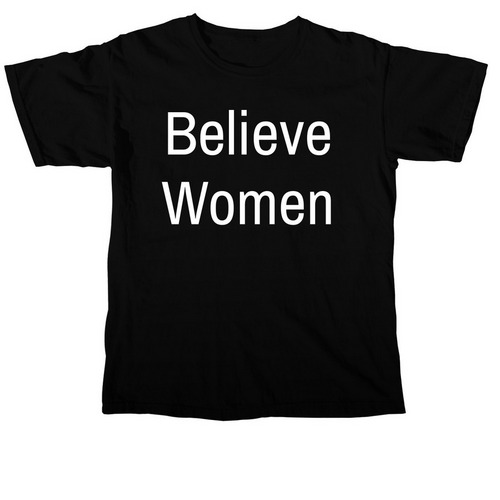 Believe Women, a Black Comfort Colors Unisex Tee