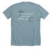 Be the person your pet thinks you are, a Heather Blue Lagoon Premium Unisex Tee (back-view)