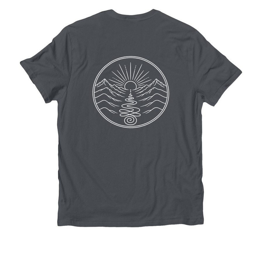 Trust your path, no words&nbsp;, a Terrain Grey Allmade Organic Cotton Unisex Tee (back-view)