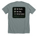 Handler Bites!&nbsp;, a Heather Blue Storm Premium Unisex Tee (back-view)