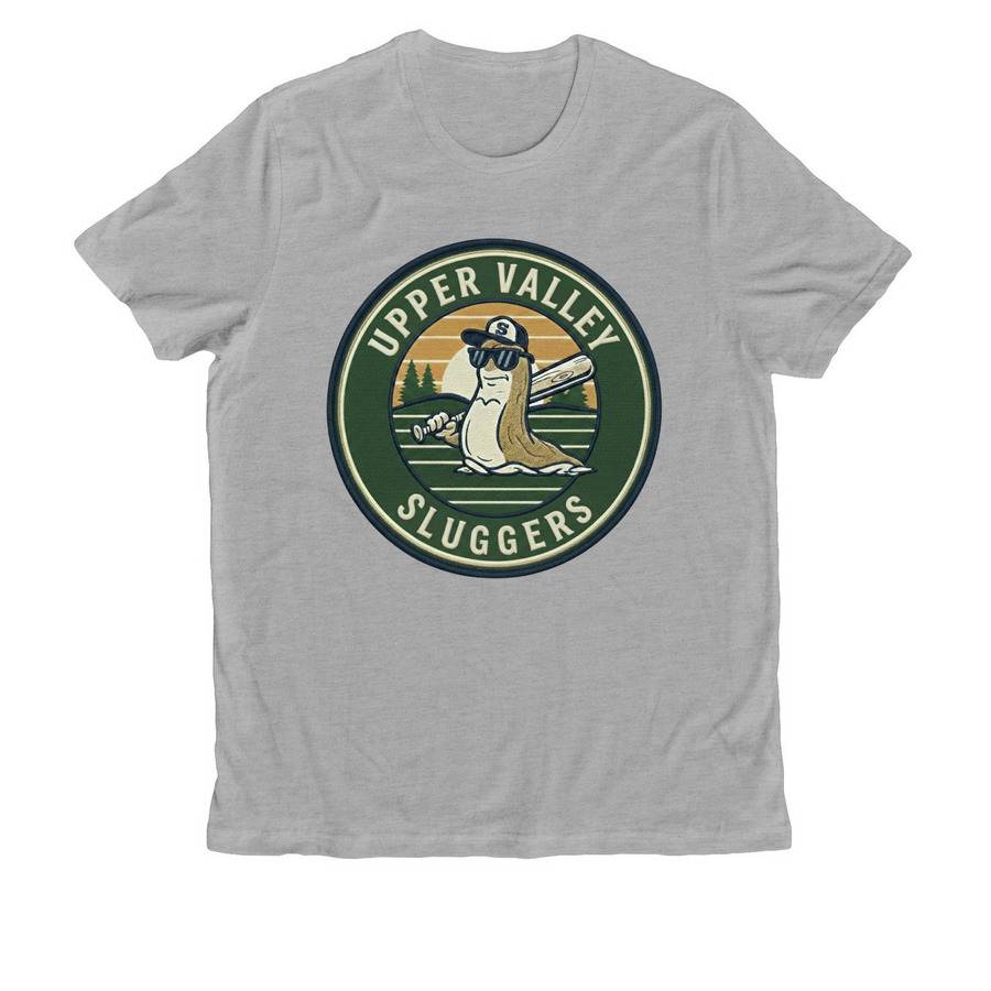 Upper Valley Sluggers, a Granite Grey Heather Allmade Organic Cotton Unisex Tee