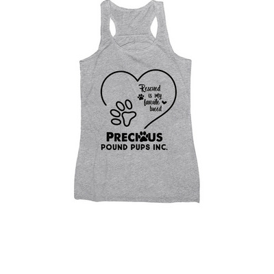 Help US save more pups!!!!, a Athletic Heather Women's Racerback