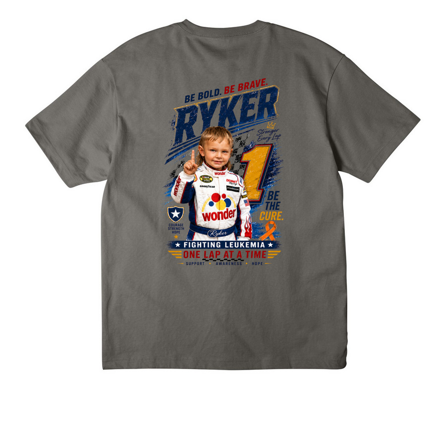 Ryker Smith&nbsp;, a Asphalt Unisex Heavyweight Tee (back-view)