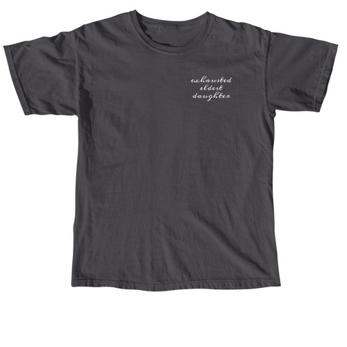 exhausted, a Graphite Comfort Colors Unisex Tee