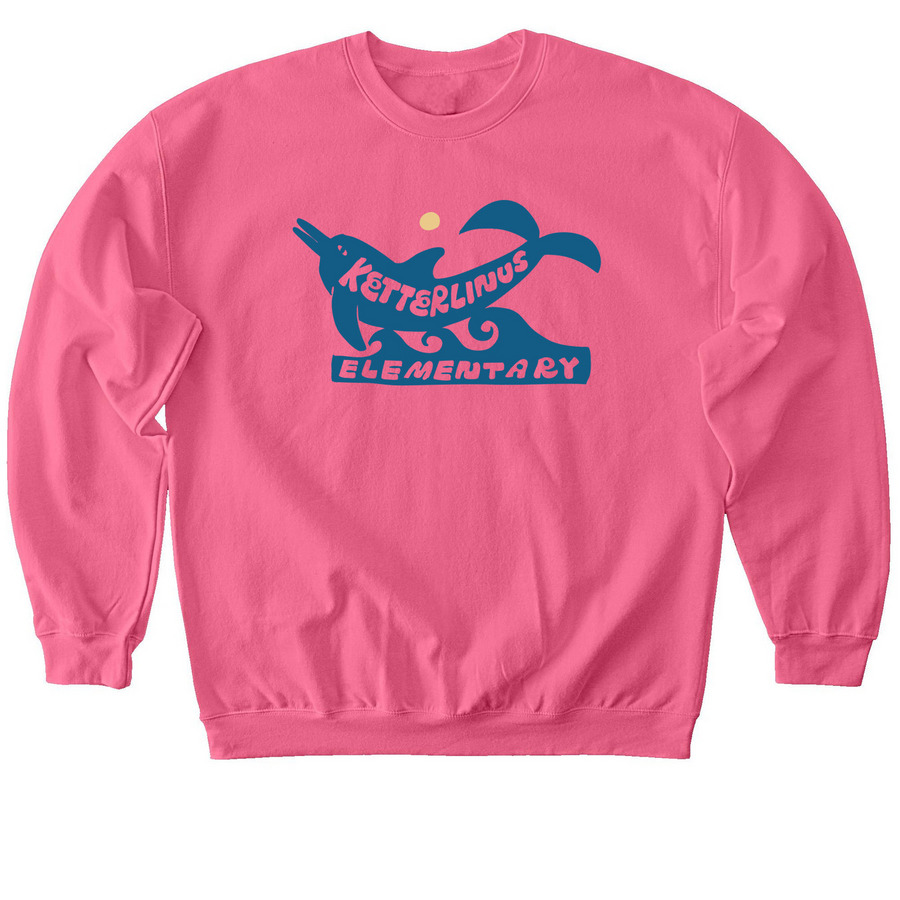 Dolphin Crewneck Sweatshirt, a Pink Lemonade Softstyle Crewneck Sweatshirt