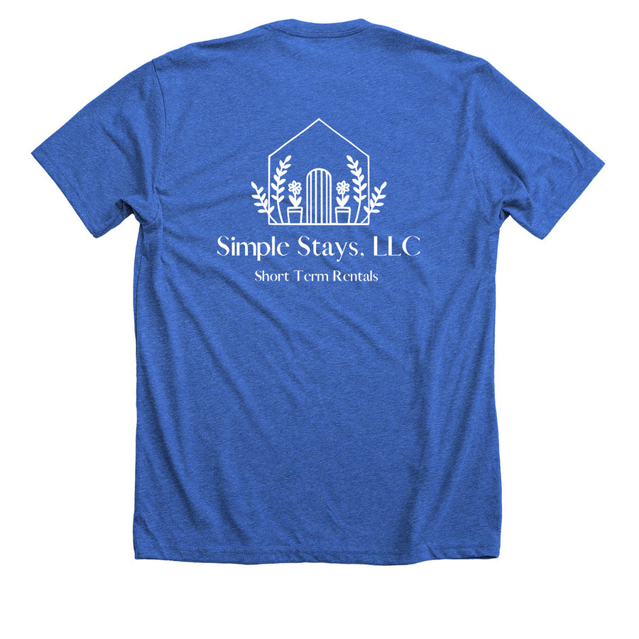 Stay So. ill in Color, a Heather True Royal Premium Unisex Tee (back-view)