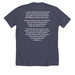 MHM Witness Wear, a Heather Midnight Navy Premium Unisex Tee (back-view)
