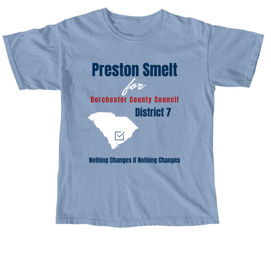 Progress with Preston, a Washed Denim Comfort Colors Unisex Tee