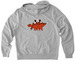 Dinos do good journalism!, a Granite Grey Heather Allmade Organic French Terry Zip Up Hoodie (back-view)