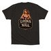 Looks That Kill, a Black Premium Cotton Tee (back-view)