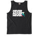 Never Accept Never, a Black Comfort Colors Tank Top