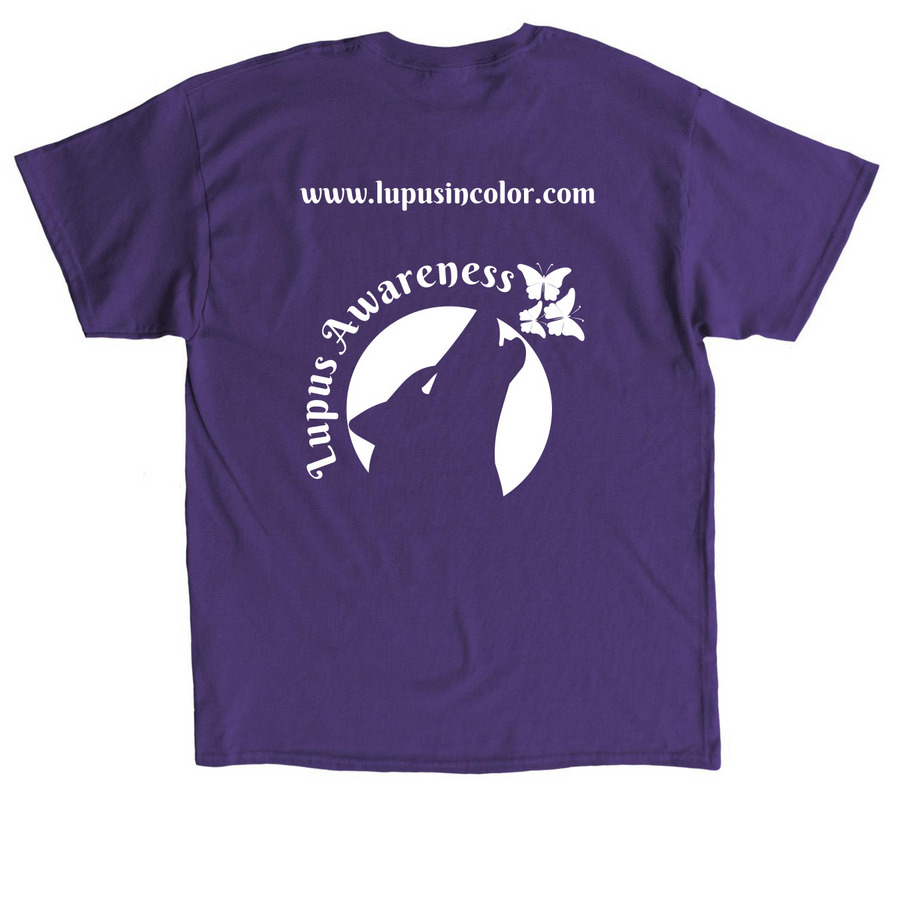 Warrior Fight, a Purple Classic Unisex Tee (back-view)