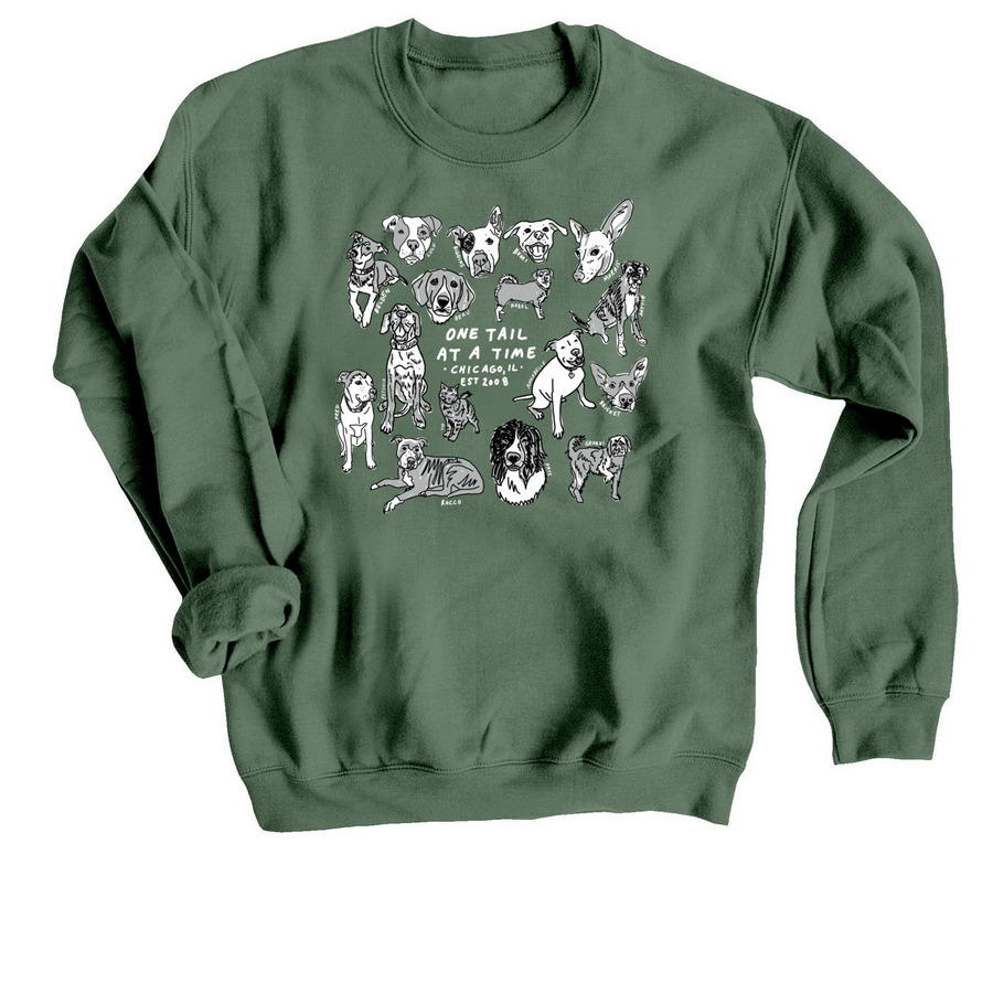 Sweet 16 - Adults & Youth, a Military Green Crewneck Sweatshirt
