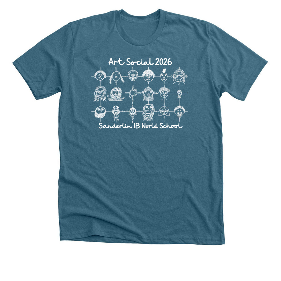 Art Social, a Heather Deep Teal Premium Unisex Tee