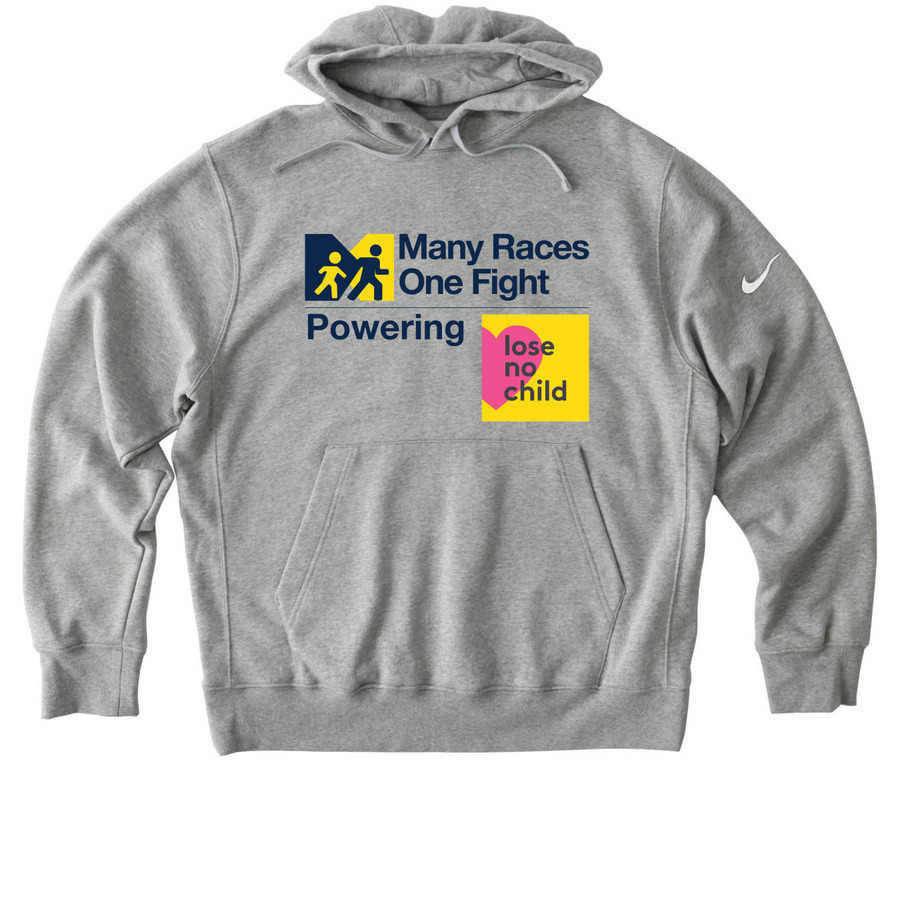 Many Races One Fight Nike Apparel, a Dark Grey Heather Nike Club Fleece Pullover Hoodie