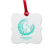 Ornament - Basic logo, a White Aluminum Square Ornament