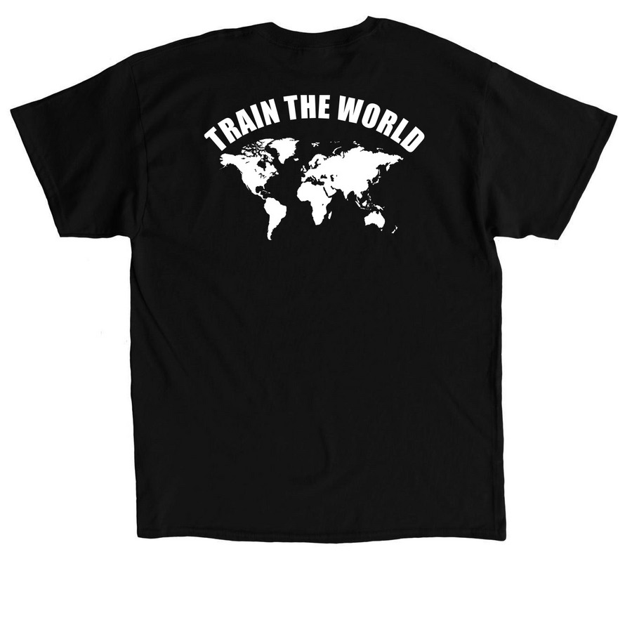 SATMO PT T-Shirt, a Black Classic Unisex Tee (back-view)