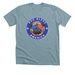 Pug Bless America, a Heather Blue Lagoon Premium Unisex Tee