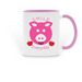 Piggy Pig Mug by "Z", a Pink Two-Tone Ceramic Mug