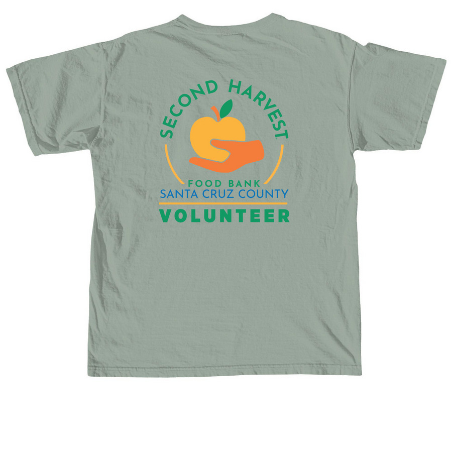 Second Harvest Volunteer Wear, a Bay Comfort Colors Unisex Tee (back-view)