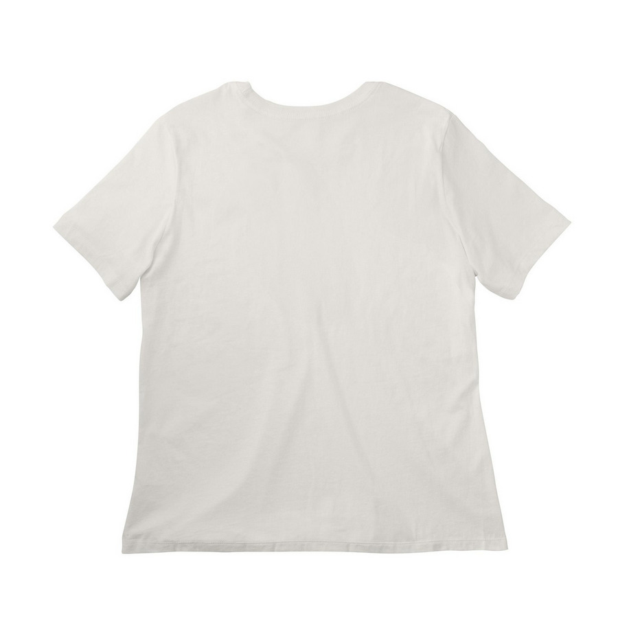 Skipper's Snack Shack Logo Tee, a Vintage White Women?s Relaxed Cotton Tee (back-view)