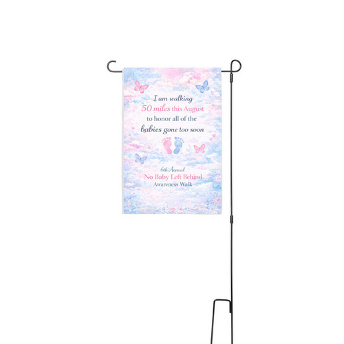 2026 No Baby Left Behind Walk Yard Sign&nbsp;, a White 12" x 18" Yard Flag with Stake