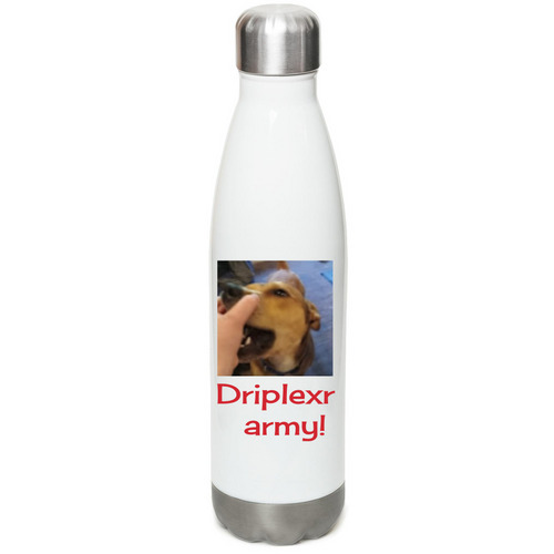 Driplexr army water bottle, a White Stainless Steel Water Bottle