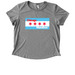 ChiMarathon'26 a, a Aluminum Grey Allmade Eco Triblend Women?s Scoop Neck Tee