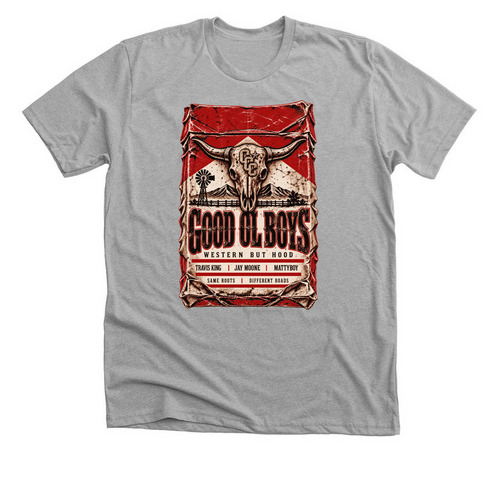 &nbsp;GOOD OL BOYZ ? Western but hood, a Athletic Heather Premium Unisex Tee