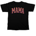 MAMA Purple + Gold Checkered&nbsp;, a Black Comfort Colors Unisex Tee