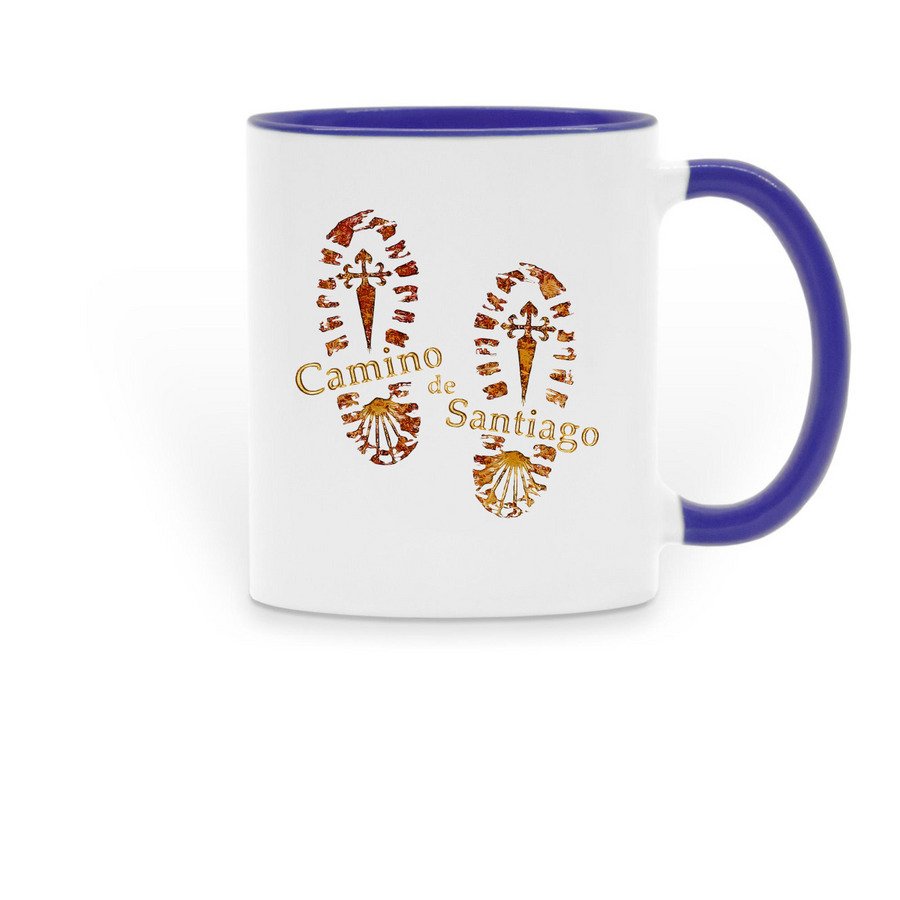 Camino Coffee Mug, a Dark Blue Two-Tone Ceramic Mug