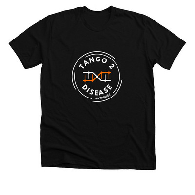Tango 2 Awareness Men & Youth Design, a Solid Black Blend Premium Unisex Tee