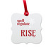 &nbsp; &nbsp; &nbsp; &nbsp; &nbsp; &nbsp; &nbsp;Festive Ornament, a White Aluminum Square Ornament
