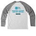 Spread the Word: Shirts/Sweatshirts, a Aluminum Grey/ Bright White Allmade Eco Triblend Colorblock Raglan Long Sleeve Tee (back-view)