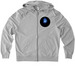 Juneau Ghost Light Theatre Zipped Hoodies, a Granite Grey Heather Allmade Organic French Terry Zip Up Hoodie