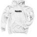 "Quality, Compassion, Respect" Hoodie, a White Pullover Hoodie