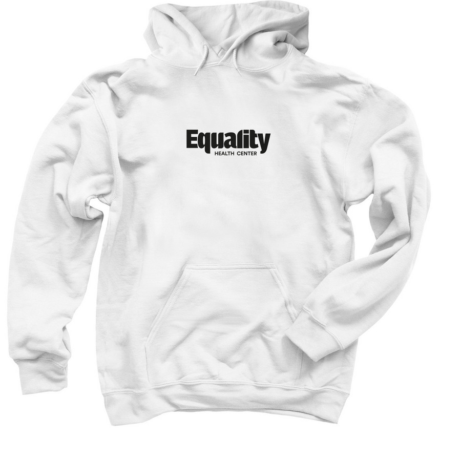 "Quality, Compassion, Respect" Hoodie, a White Pullover Hoodie