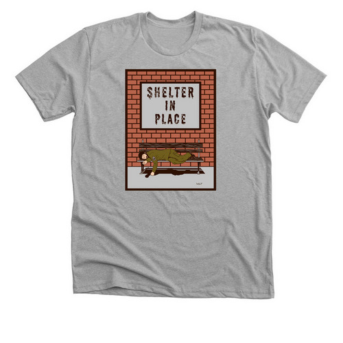 Shelter In Place, a Athletic Heather Premium Unisex Tee