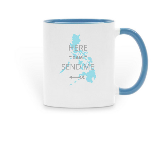 Philippines 26, a Light Blue Two-Tone Ceramic Mug