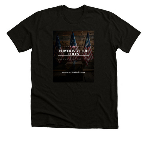 Power is at the Polls, a Black Heather Premium Unisex Tee