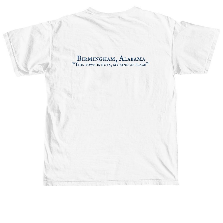 Birmingham Mikey Tee&nbsp;, a White Comfort Colors Unisex Tee (back-view)