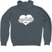 Why Do You Love Elephants?, a Heather Slate Zip Up Hoodie (back-view)