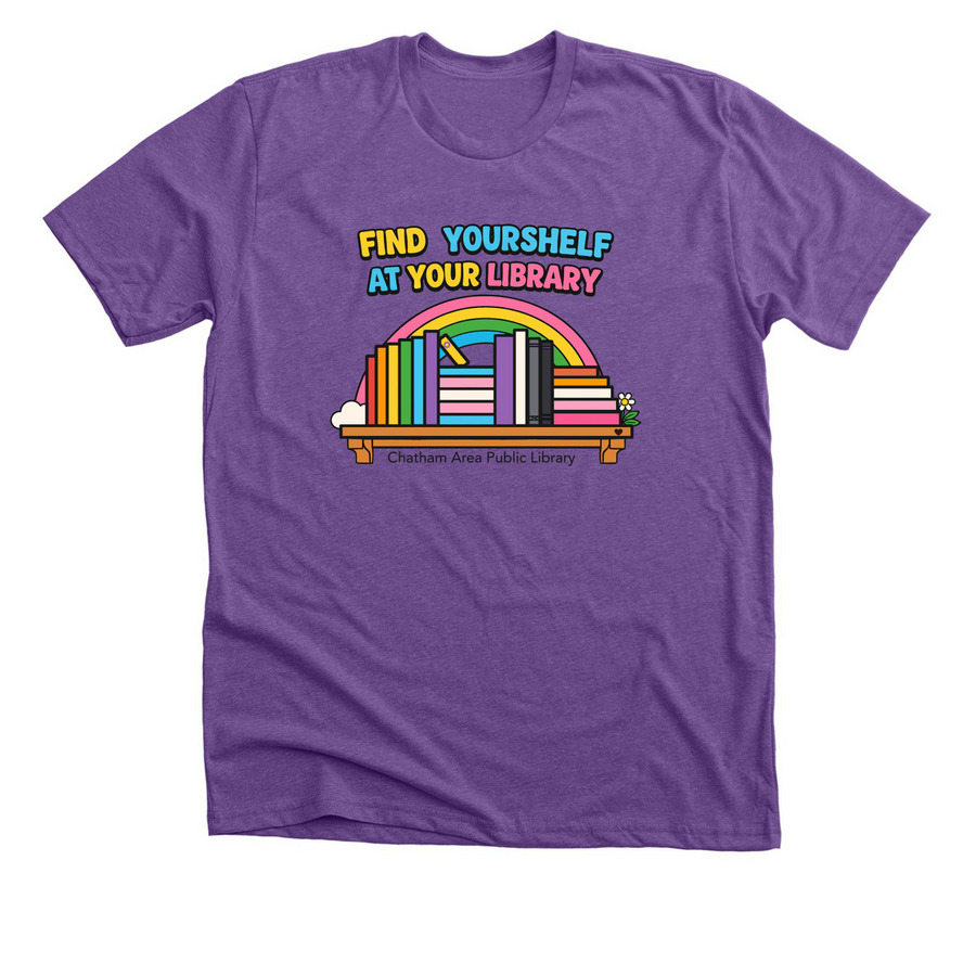 Find Yourshelf, a Heather Team Purple Premium Unisex Tee