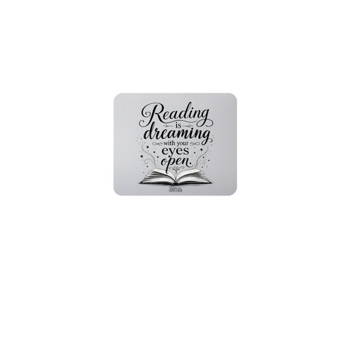 Reading is Dreaming Mousepad, a White Full Color Mouse Pad