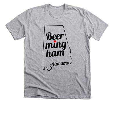 Beermingham, Alabama, a Athletic Heather Premium Unisex Tee