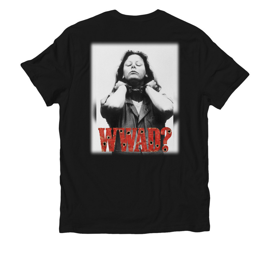 WWAD? Shirts, a Deep Black Allmade Organic Cotton Unisex Tee (back-view)