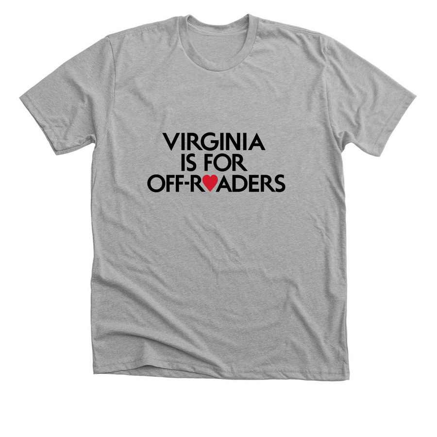 Virginia is for Off-Roaders, a Athletic Heather Premium Unisex Tee