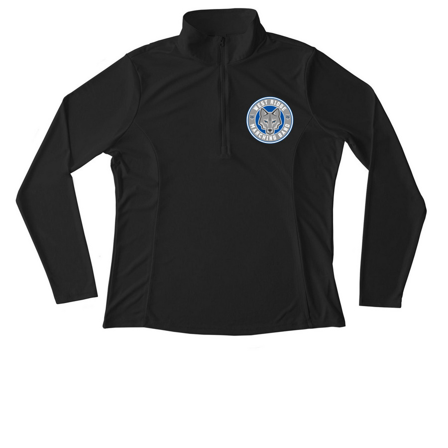 Marching Band Active Quarter Zip, a Black Women's Performance Quarter Zip Pullover